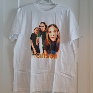 NEW Hanson Brothers Band Short Sleeve T-Shirt (White)